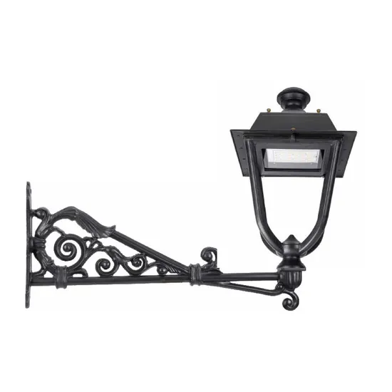 European LED Post Top Street Lamp Road Waterproof IP66 Garden Lamp Post Outdoor Curved Arm Light 